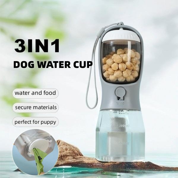 070e0401-e0cd-4af2-912a-19e0b03740fc.jpg Dog Water Cup Drinking Food Garbage Bag Three-in-one Portable Small Multi-functional Pet Cups Pets Supplies