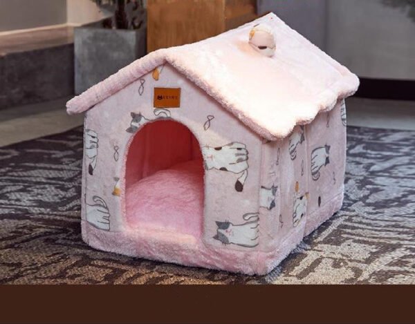 2c3aef06-aed0-4e92-be45-6dc9880cc18c.jpg Foldable Dog House Pet Cat Bed Winter Dog Villa Sleep Kennel Removable Nest Warm Enclosed Cave Sofa Pets Supplies